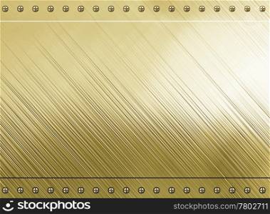 highly polished and reflective gold background. polished metal