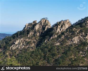 Hight mountain peak. Seoraksan National Park. South Korea