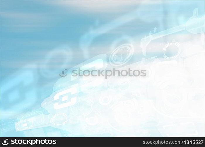 Hightech background. Image of blue hightech background. Business background