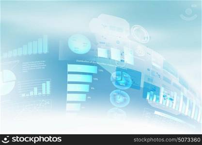 Hightech background. Image of blue hightech background. Business background