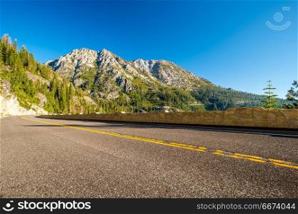 Highway at Lake Tahoe in California. Highway at Lake Tahoe in California, USA