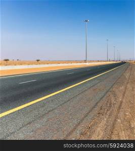 highway in the Arabian desert