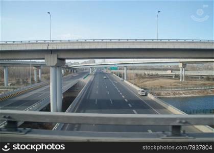 Highway Overpass Bridge In Beijing, China