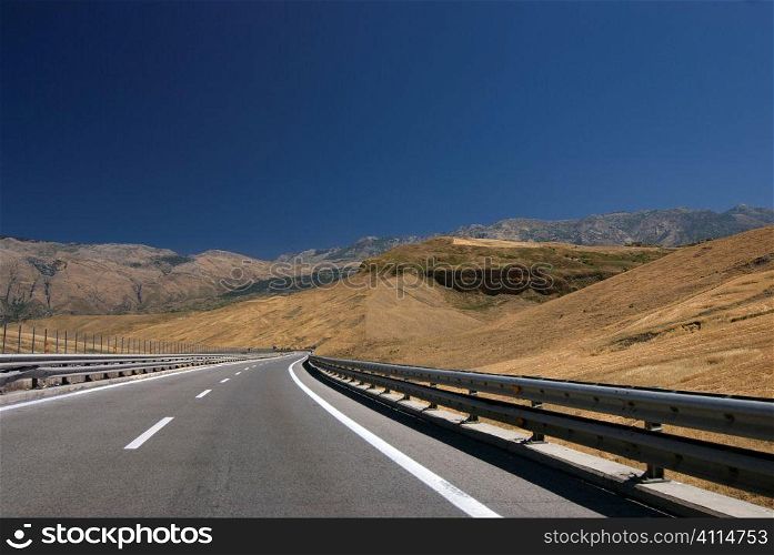 Highway road with mountain view
