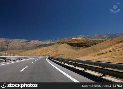 Highway road with mountain view