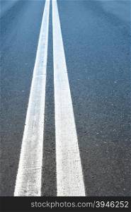 Highway striping close-up