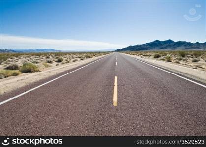 Highway through the Southern California desert