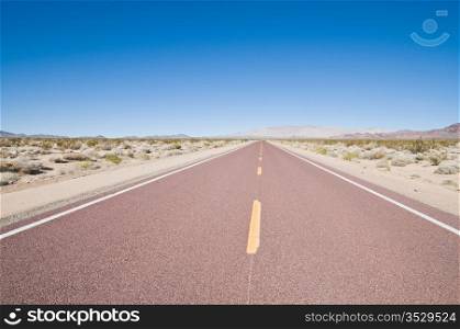 Highway through the Southern California desert