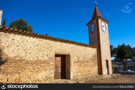 Higueruela Santa Barbara church in Albacete at Castile La Mancha of Spain