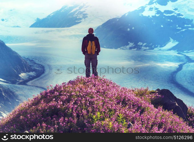 Hike around Salmon glacier, Canada