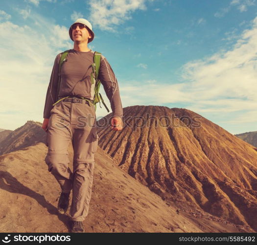 Hike in Bromo volcano