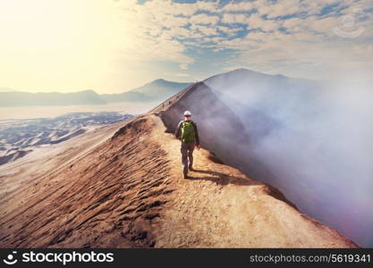 Hike in Bromo volcano