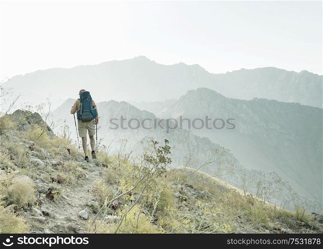 Hike in Chimgan mountains, Uzbekistan.