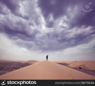 Hike in desert