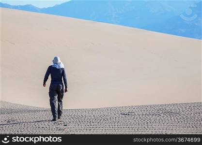 Hike in desert