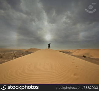 Hike in desert