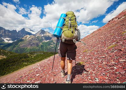 Hike in Glacier National Park,Montana