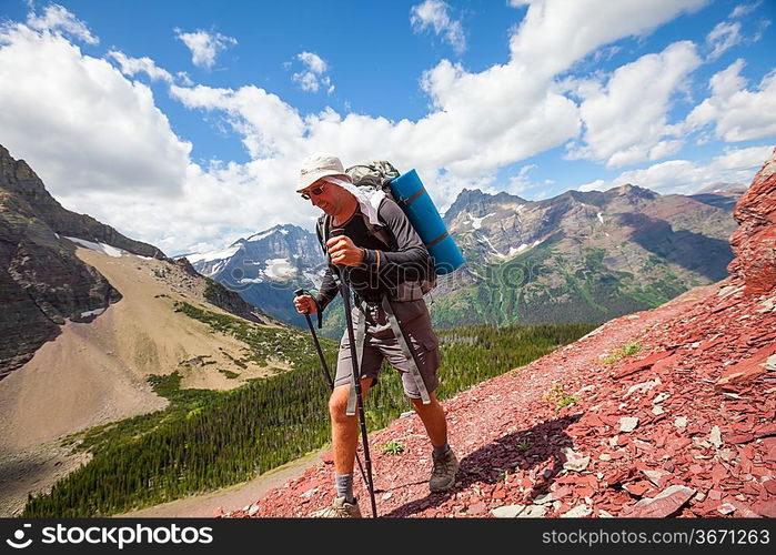 Hike in Glacier National Park,Montana