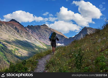 Hike in Glacier National Park,Montana