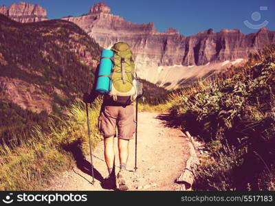 Hike in Glacier National Park,Montana