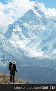 Hike in Himalaya mountains