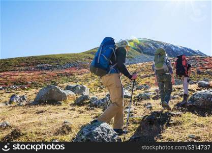 Hike in Kackar Mountains in eastern Turkey, autumn season.