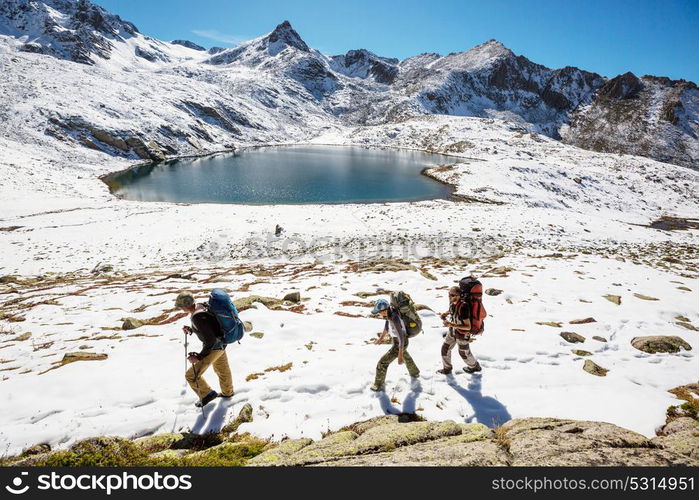 Hike in Kackar Mountains in eastern Turkey, autumn season.