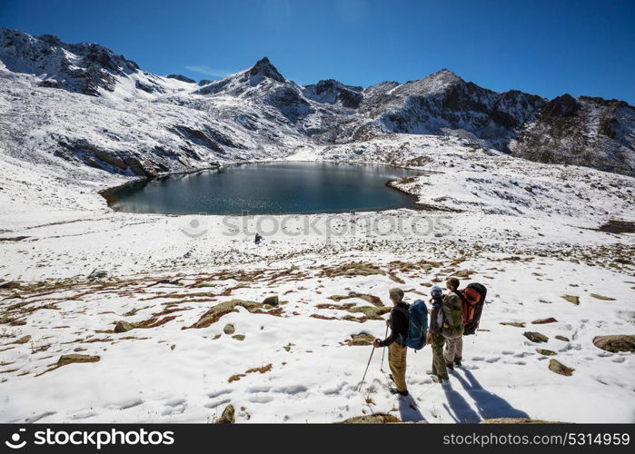 Hike in Kackar Mountains in eastern Turkey, autumn season.