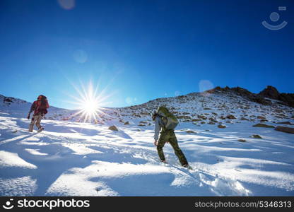 Hike in Kackar Mountains in eastern Turkey, autumn season.