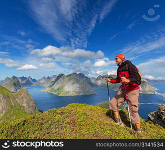 hike in Lofoten,Norway