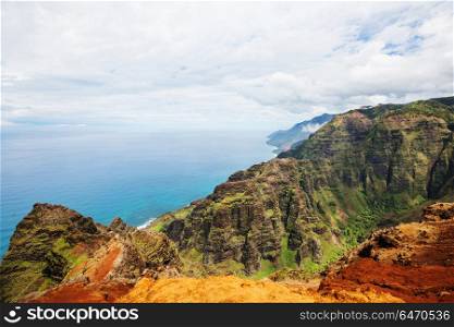 Hike in Na Pali. Hike in Na Pali coast in Kauai icland, Hawaii