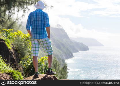 Hike in Na Pali. Hike in Na Pali coast in Kauai icland, Hawaii