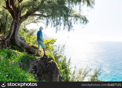 Hike in Na Pali. Hike in Na Pali coast in Kauai icland, Hawaii