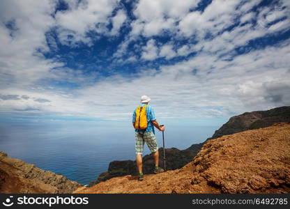 Hike in Na Pali. Hike in Na Pali coast in Kauai icland, Hawaii