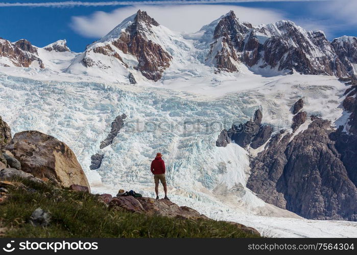 Hike in the Patagonian mountains, Argentina