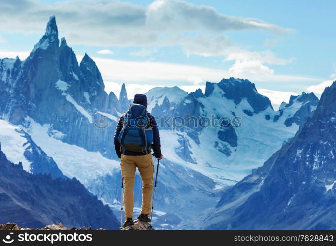 Hike in the Patagonian mountains, Argentina