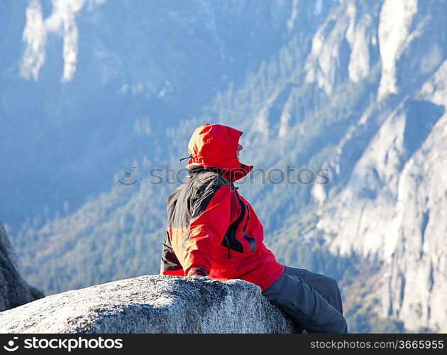 Hike in Yosemite mountains