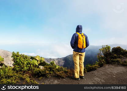 Hike to Irazu Volcano in Central America. Costa Rica