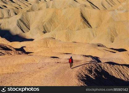 Hiker in Death Valley National Park, California
