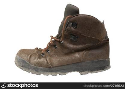 Hiking Boot isolated on a white background with a clipping path