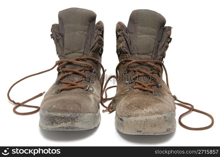 Hiking Boots isolated on a white background with a clipping path