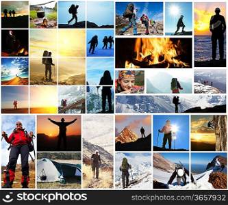 Hiking collage