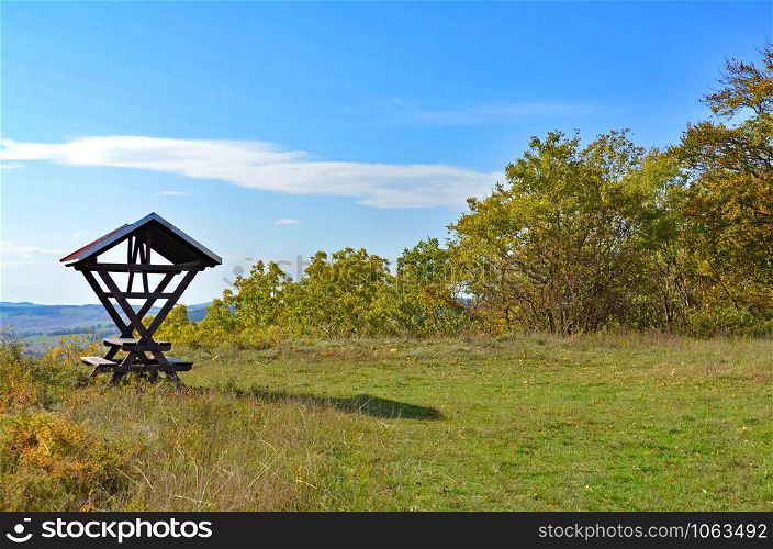 Hiking hut in the Thuringian Rhon