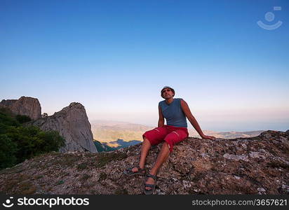 hiking in mountains