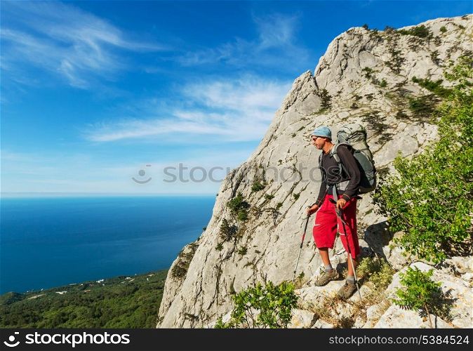 hiking man