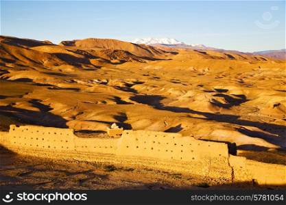 hill africa in morocco the old contruction and historical village