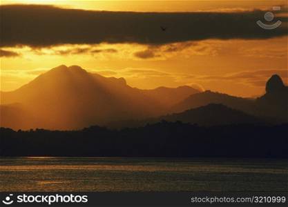 Hill at dusk, Suva, Fiji