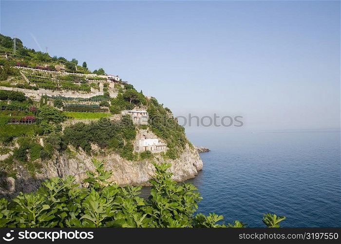 Hill at the seaside, Costiera Amalfitana, Salerno, Campania, Italy