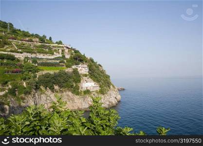 Hill at the seaside, Costiera Amalfitana, Salerno, Campania, Italy