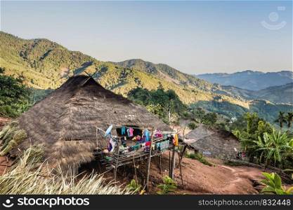 Hill tribe village In thailand